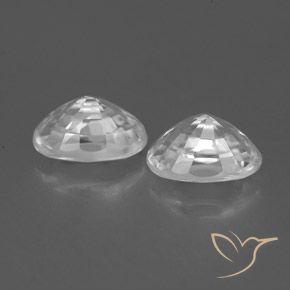 Zircon Gemstones in 6.1 x 4.2 mm Size for Sale, Zircon Stones in White Color
