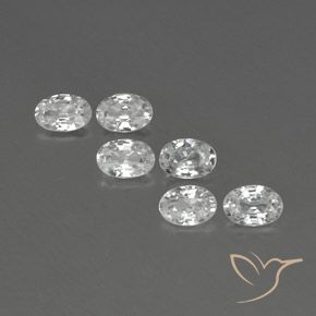 4.01ctw Natural White Zircon, Oval, VVS-VS