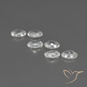 Zircon Gemstones in 6 x 4 mm (calibrated) Size for Sale, Zircon Stones in White Color