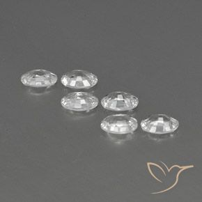 Zircon Gemstones in 6 x 4 mm (calibrated) Size for Sale, Zircon Stones in White Color