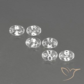 4.61ctw Natural White Zircon, Oval, VVS-VS