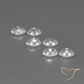 Zircon Gemstones in 6 x 4 mm (calibrated) Size for Sale, Zircon Stones in White Color
