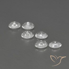 Zircon Gemstones in 6.1 x 4.2 mm Size for Sale, Zircon Stones in White Color