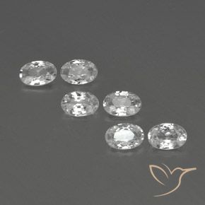 Bianco Zircone Gem - 0.7ct Ovale sfaccettato (ID: 361201)