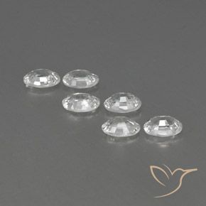 Zircon Gemstones in 6 x 4 mm (calibrated) Size for Sale, Zircon Stones in White Color