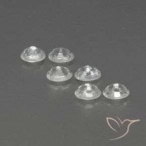 Zircon Gemstones in 6 x 4 mm (calibrated) Size for Sale, Zircon Stones in White Color