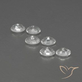 Zircon Gemstones in 6 x 4 mm (calibrated) Size for Sale, Zircon Stones in White Color