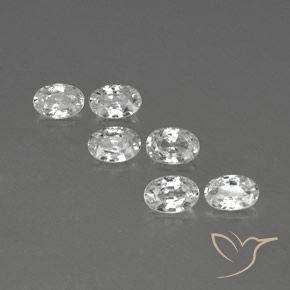 4.17ctw Natural White Zircon, Oval, VVS-VS