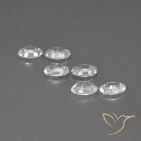 Zircon Gemstones in 6 x 4 mm (calibrated) Size for Sale, Zircon Stones in White Color