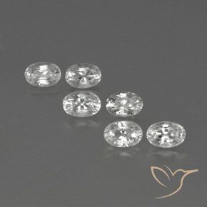 4.72ctw Natural White Zircon, Oval, VVS-VS