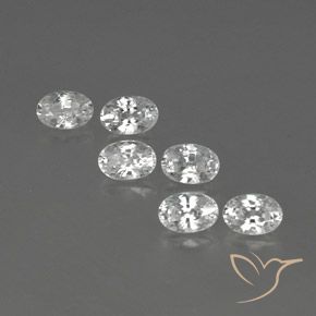 4.63ctw Natural White Zircon, Oval, VVS-VS