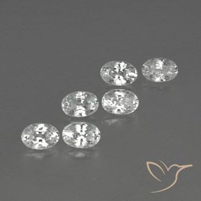 4.63 ctw White Zircon Stones, Natural Zircon in Oval Facet Shape for Sale