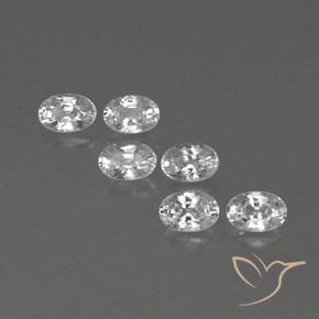 4.67ctw Natural White Zircon, Oval, VVS-VS