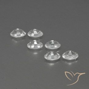 Zircon Gemstones in 6 x 4 mm (calibrated) Size for Sale, Zircon Stones in White Color