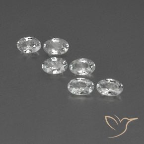 3,96 ct weißer Zirkon, 6,1 x 4,1 mm Ovalschliff aus Kambodscha, Photo A