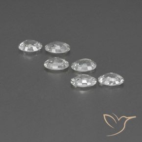 Zircon Gemstones in 6 x 4 mm (calibrated) Size for Sale, Zircon Stones in White Color