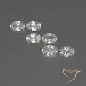 4.14ctw Natural White Zircon, Oval, VVS-VS