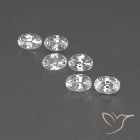 4.69ctw Natural White Zircon, Oval, VVS-VS