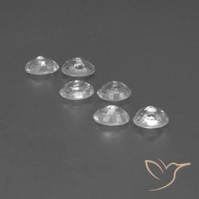 Zircon Gemstones in 6 x 4 mm (calibrated) Size for Sale, Zircon Stones in White Color