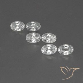 5.02ctw Natural White Zircon, Oval, VVS-VS