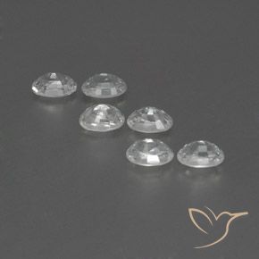 Zircon Gemstones in 6 x 4 mm (calibrated) Size for Sale, Zircon Stones in White Color