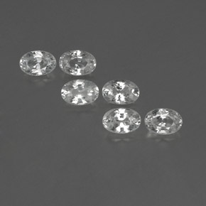 4.47 ct White Zircon Gemstone, Zircon Gem in Oval Facet Shape for Sale.