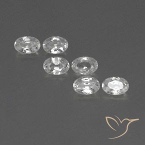 4.54ctw Natural White Zircon, Oval, VVS-VS