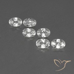 4.79ctw Natural White Zircon, Oval, VVS-VS