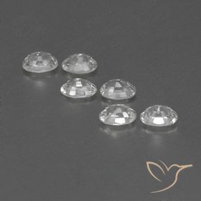 Zircon Gemstones in 6 x 4 mm (calibrated) Size for Sale, Zircon Stones in White Color