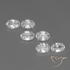 4.08ctw Natural White Zircon, Oval, VVS-VS