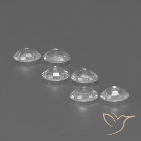 Zircon Gemstones in 6 x 4 mm (calibrated) Size for Sale, Zircon Stones in White Color