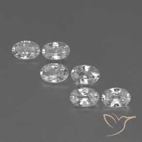 4.15ctw Natural White Zircon, Oval, VVS-VS