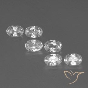 4.66ctw Natural White Zircon, Oval, VVS-VS