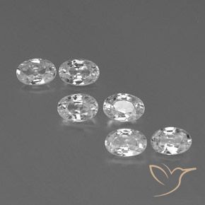 4.24ctw Natural White Zircon, Oval, VVS-VS