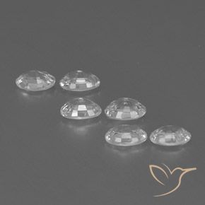 Zircon Gemstones in 6 x 4 mm (calibrated) Size for Sale, Zircon Stones in White Color