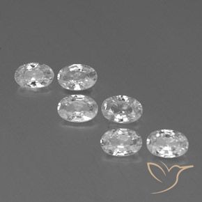 4.07ctw Natural White Zircon, Oval, VVS-VS