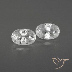 1.66 ct White Zircon, 6.1 x 4.2 mm Oval Cut From Cambodia, Photo A