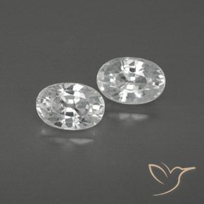 1.69 ct White Zircon, 6.1 x 4.2 mm Oval Cut From Cambodia, Photo A