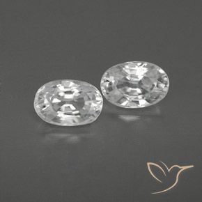 1.64 ct White Zircon, 6.1 x 4.2 mm Oval Cut From Cambodia, Photo A