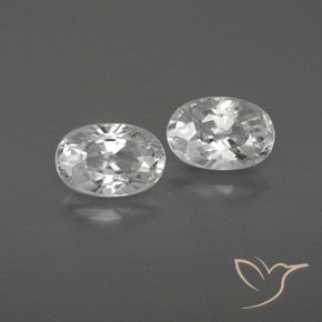 1.7 ct White Zircon, 6.2 x 4.2 mm Oval Cut From Cambodia, Photo A