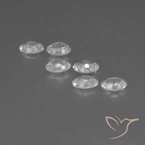 Zircon Gemstones in 6 x 4 mm (calibrated) Size for Sale, Zircon Stones in White Color