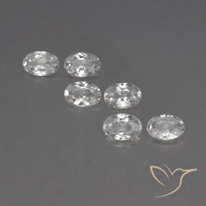 4.03ctw Natural White Zircon, Oval, VVS-VS