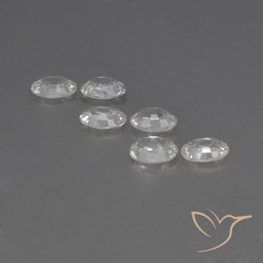 Zircon Gemstones in 6 x 4 mm (calibrated) Size for Sale, Zircon Stones in White Color
