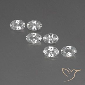4.21ctw Natural White Zircon, Oval, VVS-VS
