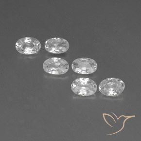 4.01ctw Natural White Zircon, Oval, VVS-VS
