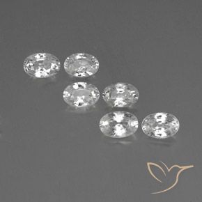 4.36ctw Natural White Zircon, Oval, VVS-VS