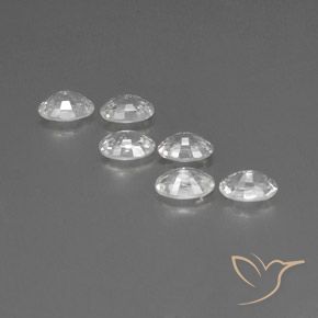 Zircon Gemstones in 6 x 4.2 mm Size for Sale, Zircon Stones in White Color