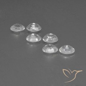 Zircon Gemstones in 6.1 x 4.2 mm Size for Sale, Zircon Stones in White Color