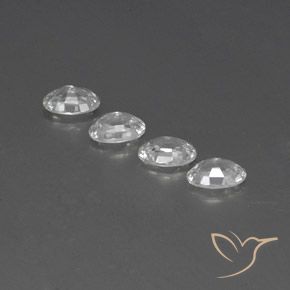 Zircon Gemstones in 6.2 x 4.3 mm Size for Sale, Zircon Stones in White Color