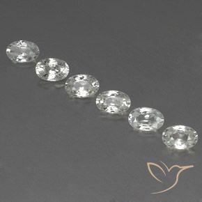 4.52ctw Natural White Zircon, Oval, VVS